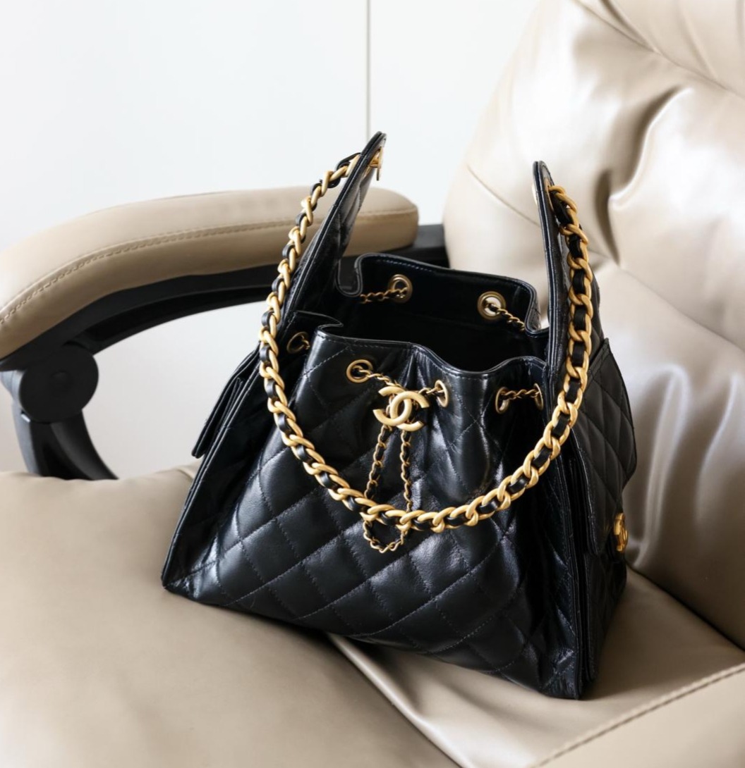 Chanel CC Dweller Drawstring Bucket Bag